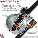 Ripped Metal Fire WraptorSkinz Skin fits XBOX 360 & PS3 Guitar Hero III Les ....