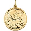 14K Yellow Gold St. Joseph Medal - 21.30mm