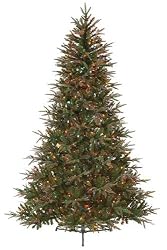 7.5' Slim Frasier Fir Pre-Lit Artificial Christmas Tree - Multi Lights