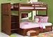 Acadia Merlot Stair Stepper Twin/Full Bunk Bed