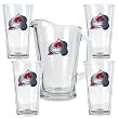 Colorado Avalanche 4pc Pint Ale Glass & 60oz Pitcher Set - Priamry Logo NHL Hockey