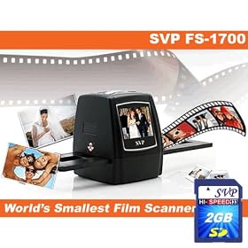 Click here to buy SVP Black Digital Film Scanner w  2.4 Build-in LCD (2GB Included), ~World's Smallest Film....