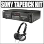Sony TC-WE475 Dual Cassette Player Recorder w/ Sony Headphones