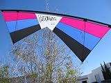 Revolution EXP Quad Line Stunt Kite Raspberry Blue Black Made in the USA
