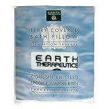 Earth Therapeutics Relaxation Therapy Bath Pillow, Terry Covered, White, 1 pillow (Pack of 3)