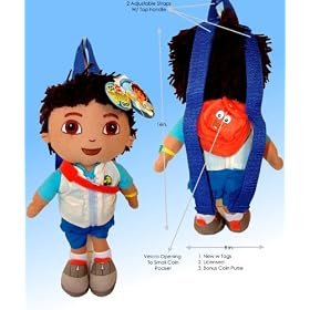 Go Diego Doll Rescue Backpack 14 Plush Doll by Nick Jr.