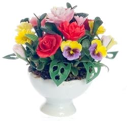 Dollhouse Miniature Formal Floral Arrangement
