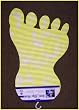 Yellow Foot Shaped Bathroom Floor Rug Mat Anti Skid