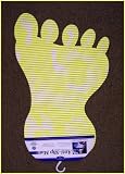 Yellow Foot Shaped Bathroom Floor Rug Mat Anti Skid