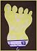 Yellow Foot Shaped Bathroom Floor Rug Mat Anti Skid