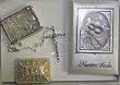 Wedding Gift Set with Missal in Spanish, and Silver Plated Rosary with Multicolored Case