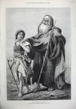 1872 FILIAL AFFECTION CARL HAAG YOUNG GIRL OLD MAN ART