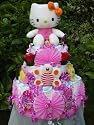 Windeltorte Helllo Kitty mit Kinderwagenkette