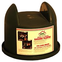 Apollo Plastics 2 by 4 Mount Deck and Fence Railing Planter, 12-Inch Round