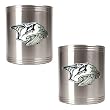 Nashville Predators 2pc Stainless Steel Can Holder Set- Primary Logo NHL Hockey