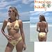 Seaside Surf yellow and pink Brazilian Bathing Suit Bikini by Cabo Beachwear Swimwear Swimsuit