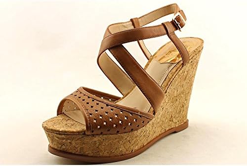 Vince Camuto Women's Ilario Wedge Sandal,Fudge/Natural,8.5 M US