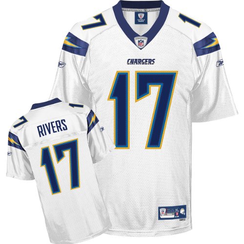 Reebok San Diego Chargers Philip Rivers Premier White Jersey Medium