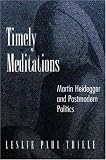 Timely Meditations: Martin Heidegger and Postmodern Politics