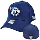NFL Reebok Rbk Navy Blue Red Tennessee Titans Flex Fit One Size Licensed Cap Hat