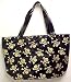 Black / Metallic Gold Skull & Crossbones Tote Bag