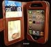 Navor Multipurpose Folio Wallet Leather Case for iPhone 4 in Coffee Brown - Slots Pockets for Bank Credit Debit Cards Driving License Money & SD Card