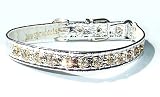 Swarovski Crystal Silver Vinyl Cat Collar