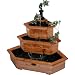 Alpine BAR112 Three Tier Wooden Corner Fountain Red