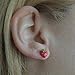 Strawberry Earrings, Plastic Post Studs for Metal Sensitive Ears