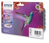 Epson Inkjet Cartidge Multipack Black and 5 Colours Ref T08074010 [Pack 6]
