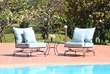 3pc Patio Deep Seating Rocking Chat Set - Blue