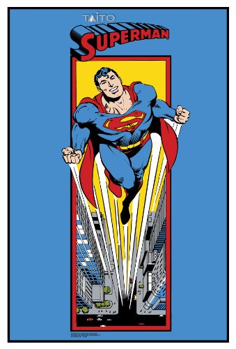 Superman Video Arcade Game Poster Print 24" X 36"