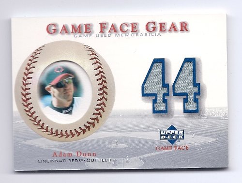 2003 Upper Deck Game Face Gear Game Used Jersey #AD Adam Dunn Cincinnati Reds