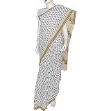 Designer Sari in Print on Cotton Fabric with Blouse & Under Skirt (csari133)