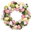 Easter egg wreath in pink green