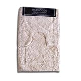 Luxury 100% Cotton Two Piece Bath Mat and Pedestal Set in Natural