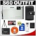 Nikon Coolpix S60 10 Megapixel Digital Camera (Arctic White) with 5x Optical Zoom + EN-EL10 Battery + 8GB Card + Leather Case + Accessory Kit 