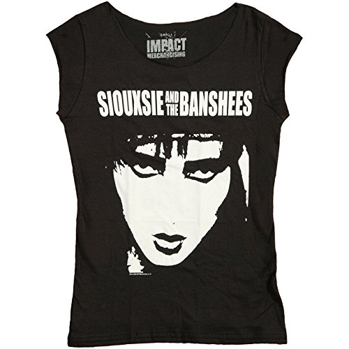 Siouxsie and the Banshees Face Print Junior's Fitted Cut Tee Shirt