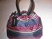 SONIA RYKIEL LARGE STRIPED REVERSIBLE DRAWSTRING SATCHEL