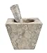 T&amp;G Fossil Origins Square Pestle and Mortar in Fossilised Compressed Sea Shell, Large
