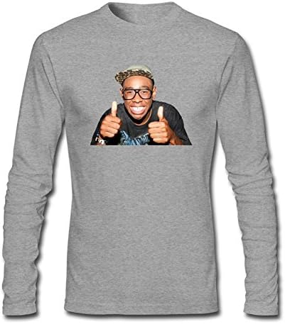 IETRAD Men's Hip Hop OFWGKTA Tyler The Creator Tees Crew Neck Grey