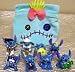 Retired Disney Lilo and Stitch Play Set Featuring 6 Stitch Figures and an Adorable Scrump Play Set Figure Carry Case - Figures are 2