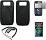 Black Silicone Gel Skin Cover Case + Screen Protector + Rapid Car Charger + Generation X Antenna Booster for Nokia E63