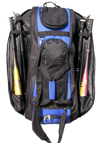 Royal Blue & Black Cobra Softball Baseball Bat Equipment Roller Bag