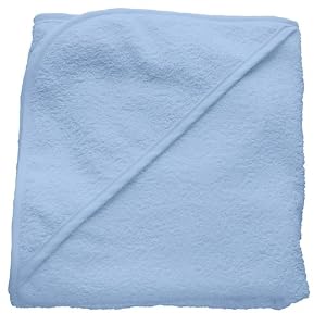 i play Organic Woven Terry Hooded Towel, Cornflower