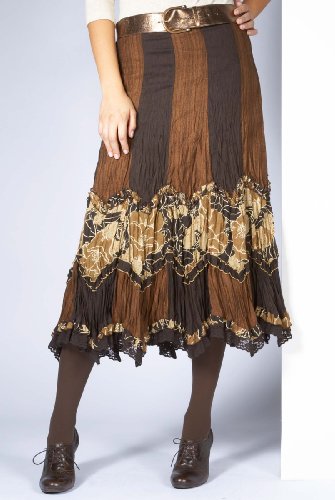 Per Una Pure Cotton Autumn Strip Casual Skirt