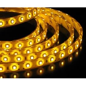 16.4 Feet 300 SMD LED Flexible Strip with Waterproof Sleeve,12 Volt Yellow LED Ribbon 5 Meter Reel,3528Y