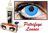 Petrifeye Funky Accessories Solid Blue Block Crazy Contact Lenses