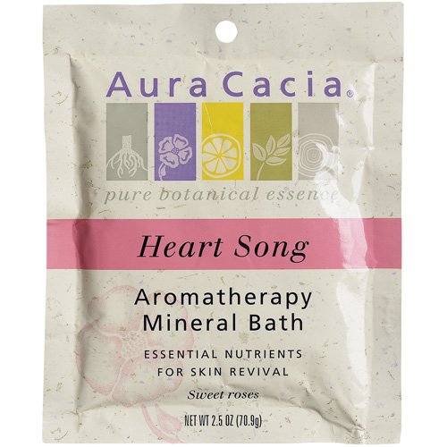 Aura Cacia Heart Song, Aromatherapy Mineral Bath, 16-Ounce, Jar (Pack of 2)