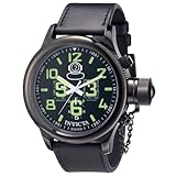 Invicta Men's 7182 Signature Collection Russian Diver Black Ion-Plated Chronograph Watch